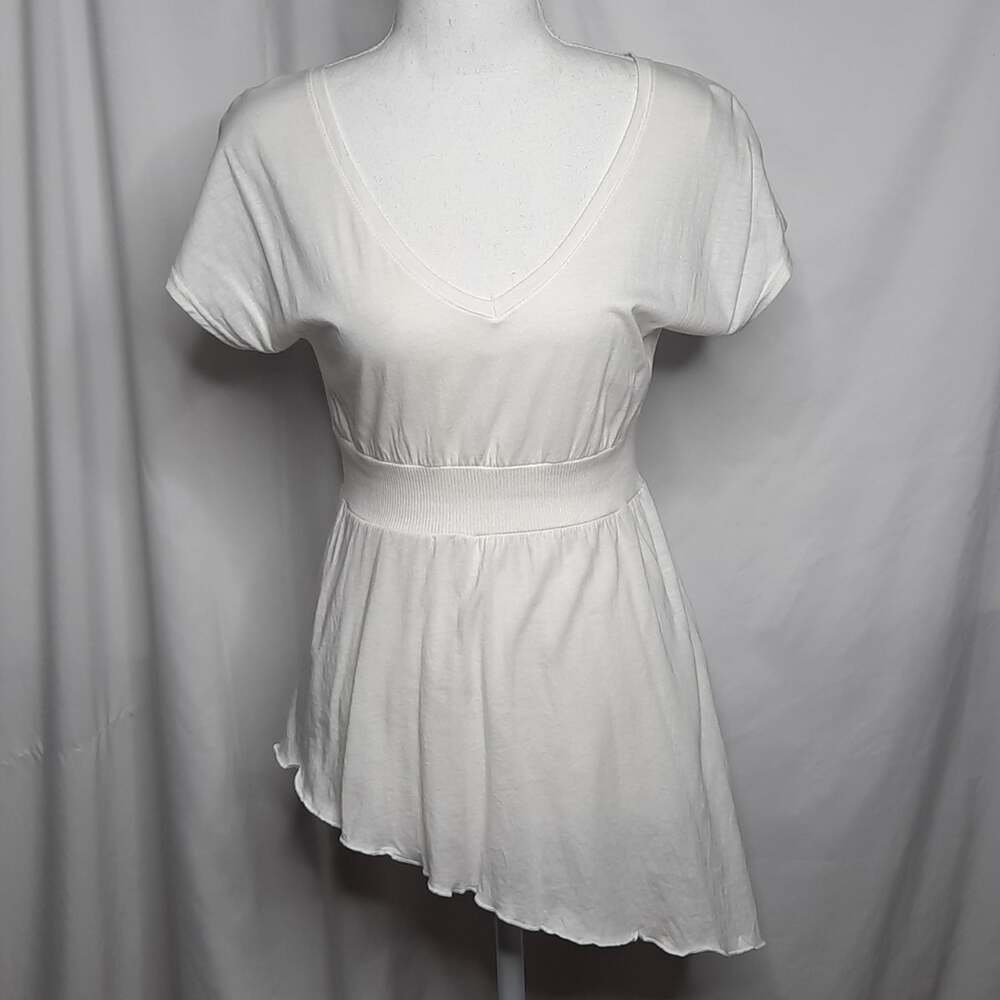 DIVIDED by H&M Tunic Asymmetrical Hem White Size 4